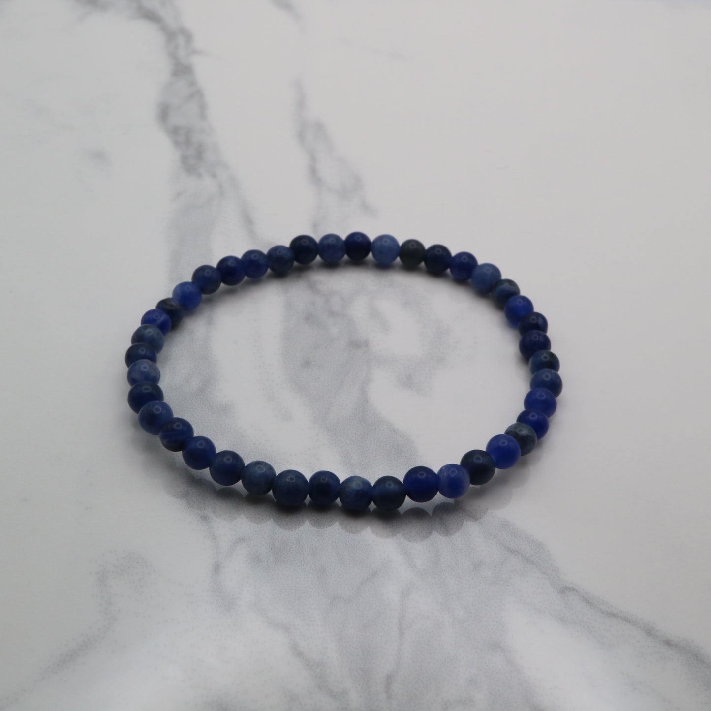 Sodalite crystal bead bracelet with 4mm size beads
