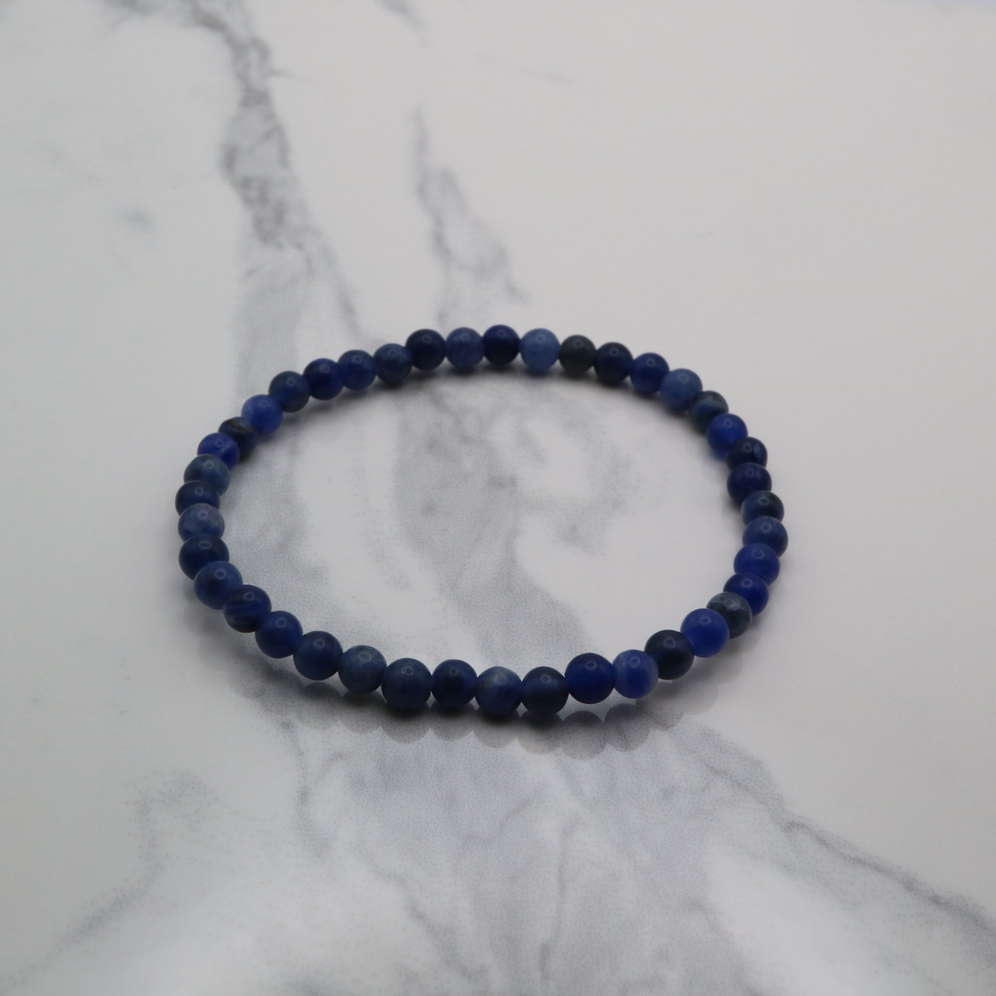 Sodalite crystal bead bracelet with 4mm size beads