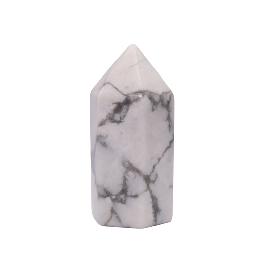 Howlite crystal tower