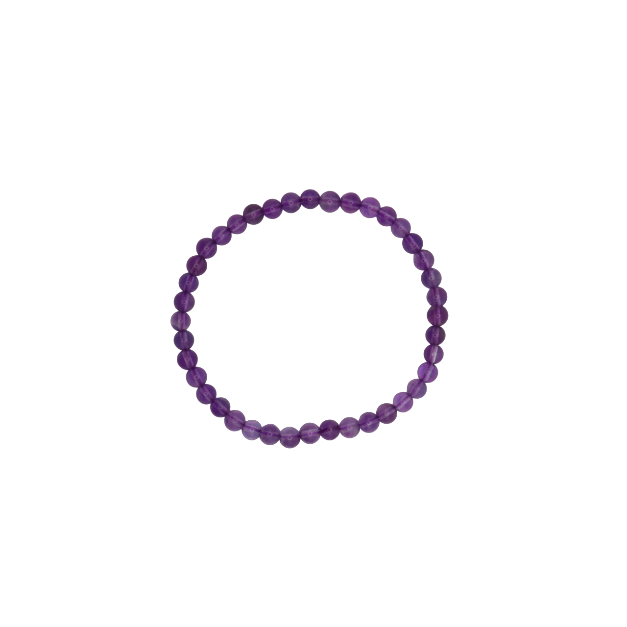 Amethyst crystal bead bracelet with 4mm size beads