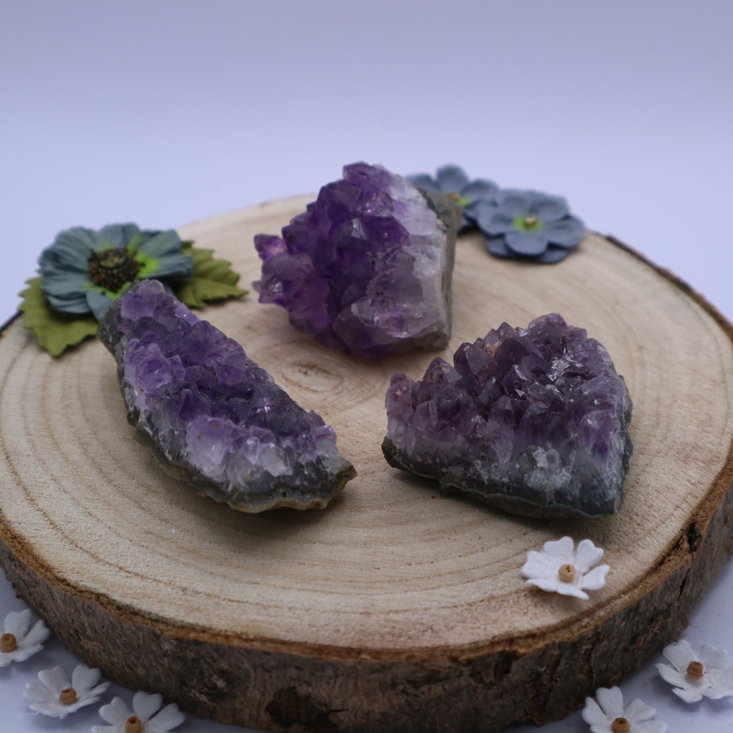 Three small pieces of Amethyst Clusters