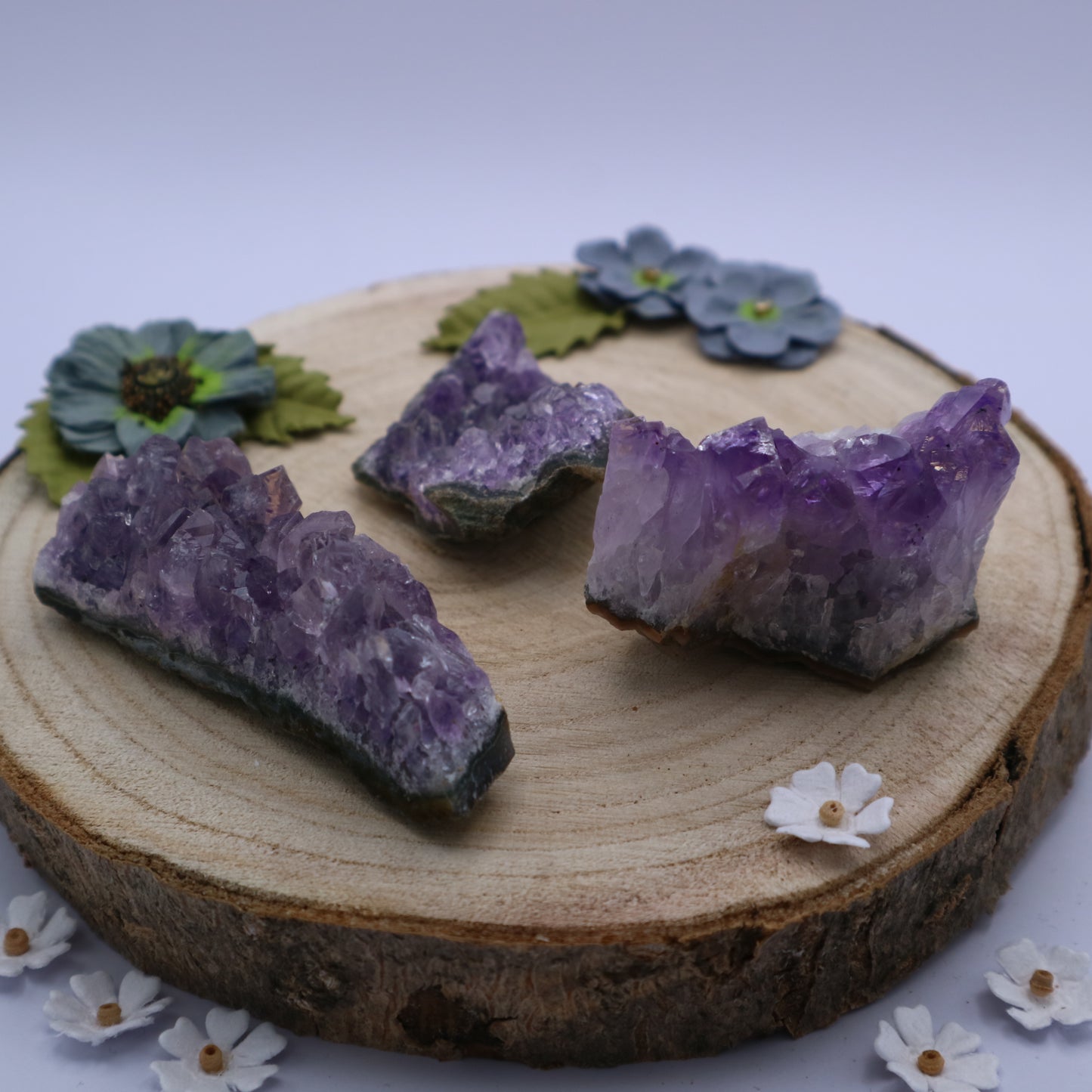 Three small pieces of Amethyst Clusters