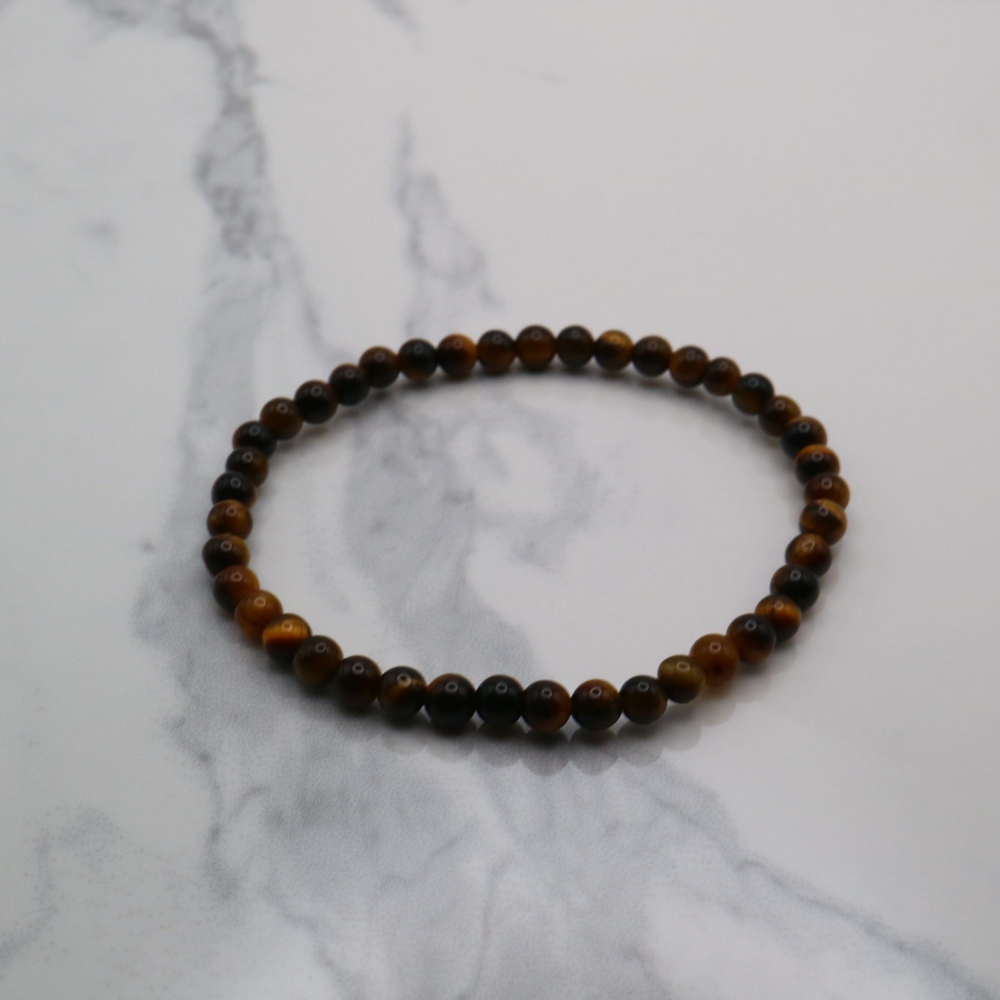 Tiger Eye crystal bead bracelet with 4mm size beads