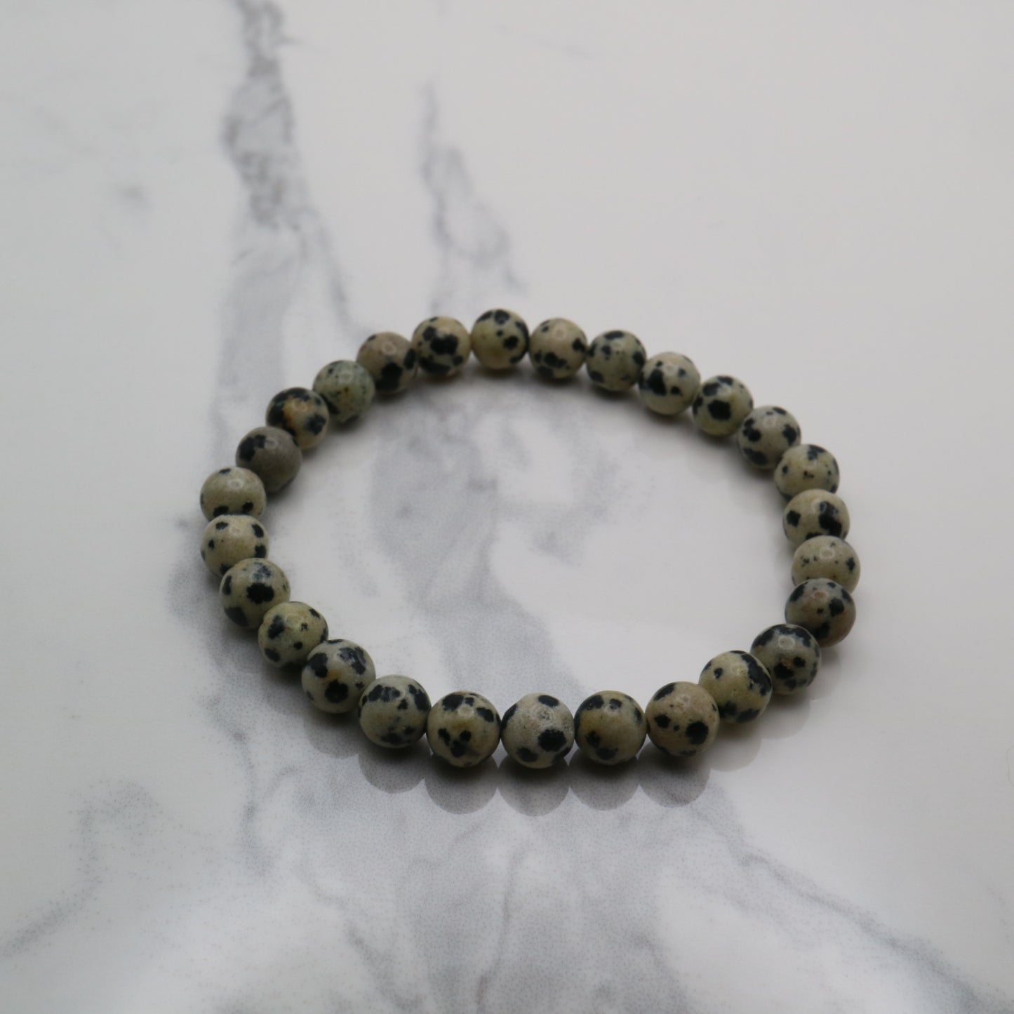 Dalmatian Jasper crystal bead bracelet with 6mm size beads