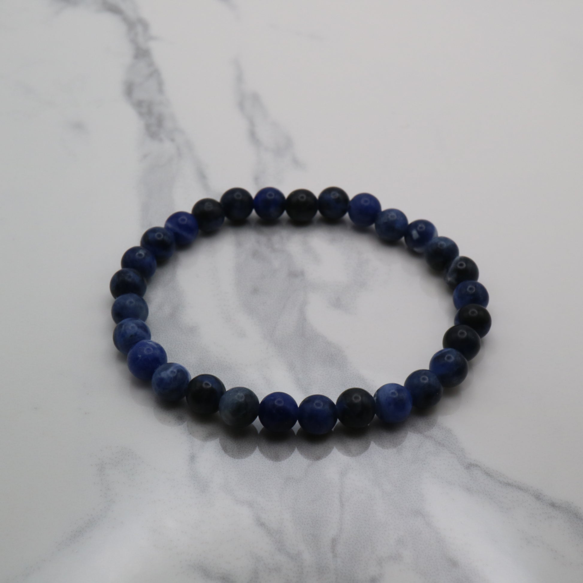Sodalite crystal bead bracelet with 6mm size beads