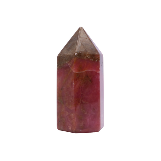 Red Rhodonite crystal tower