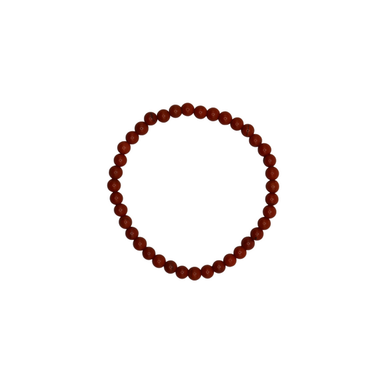 Red Jasper crystal bead bracelet with 4mm size beads