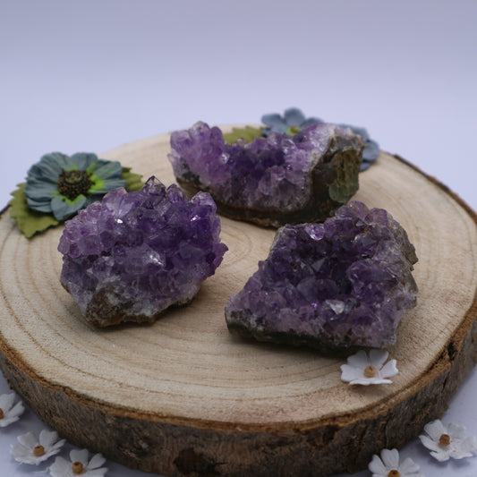 Three small pieces of Amethyst Clusters
