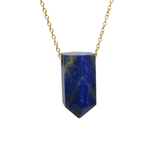 Lapis Lazuli on a fine Gold plated 925 Sterling Silver chain