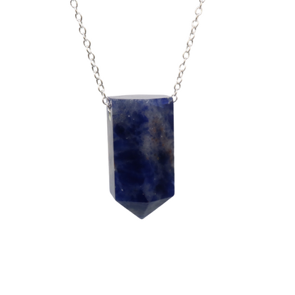 Sodalite Crystal on a fine 925 Sterling Silver chain